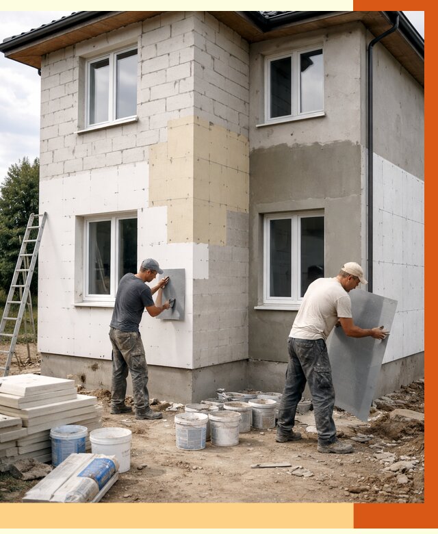 Утепление дома из газобетона в Чите от 4347 руб./м² — заказать у ТепломастерЧта