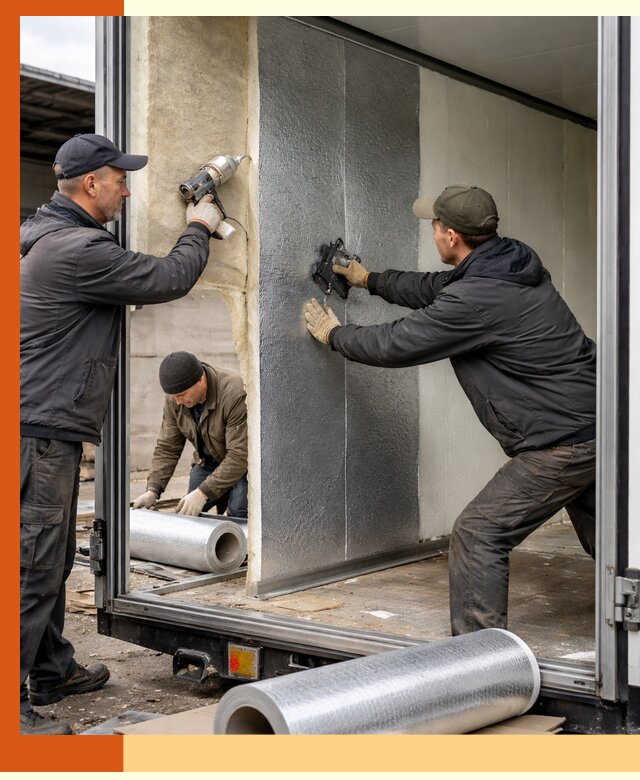 Утепление холодильного кузова в Чите — монтаж и теплоизоляция